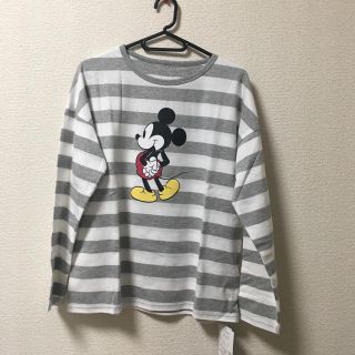 ベルメゾン(ベルメゾン)の新品！ミッキーボーダーTシャツ(カットソー(長袖/七分))