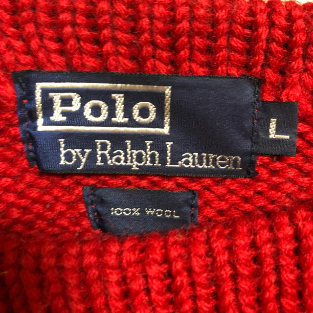 POLO RALPH LAUREN(ポロラルフローレン)のタイムセール Polo Ralph Lauren ニット 赤 L メンズのトップス(ニット/セーター)の商品写真