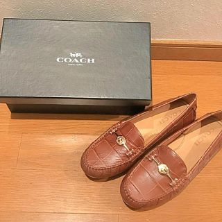 コーチ(COACH)のcoach クロコダイル調 レザー ローファー(ローファー/革靴)