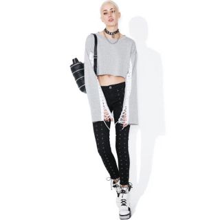 ユニフ(UNIF)の★50%off★DOLLSKILL★SMOKE FINISH LACE UP(トレーナー/スウェット)