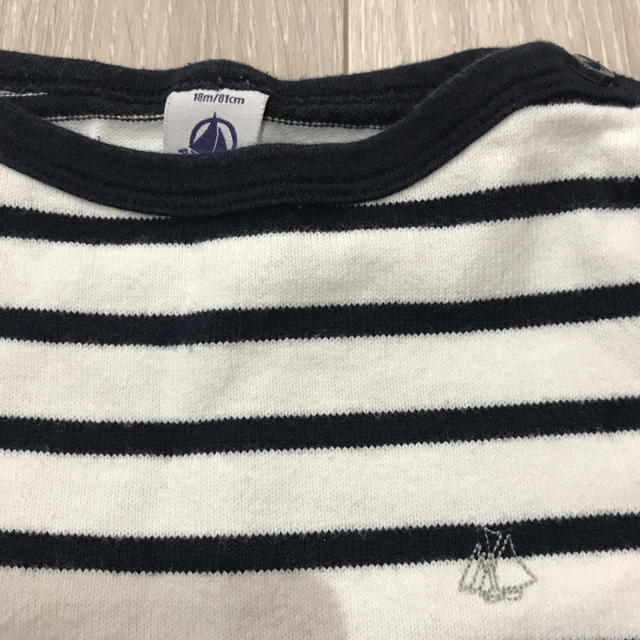 PETIT BATEAU(プチバトー)のプチバトー 18マンス  マリニエール長袖 キッズ/ベビー/マタニティのベビー服(~85cm)(シャツ/カットソー)の商品写真