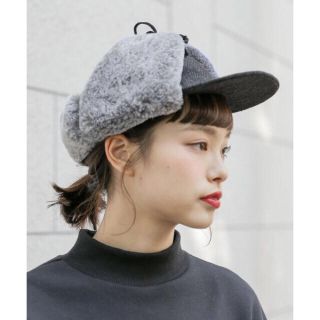 ローリーズファーム(LOWRYS FARM)のLOWRYS FARM イヤーフラップCAP グレー(キャップ)