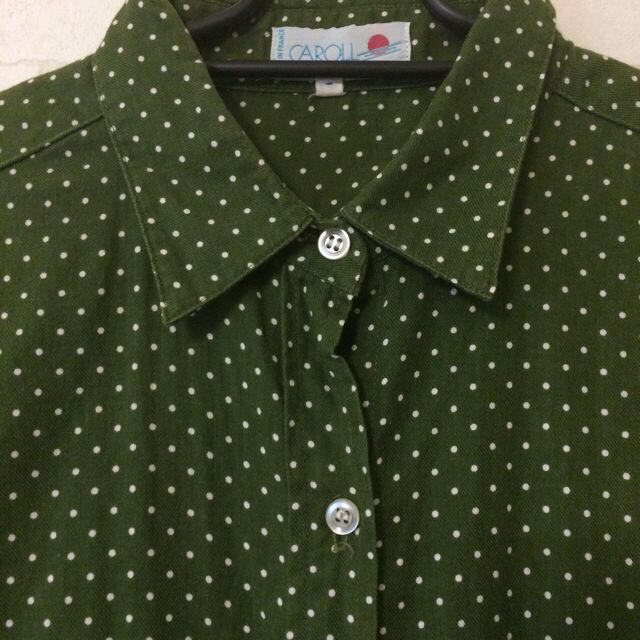 【古着】ドットシャツ👔 レディースのトップス(シャツ/ブラウス(長袖/七分))の商品写真