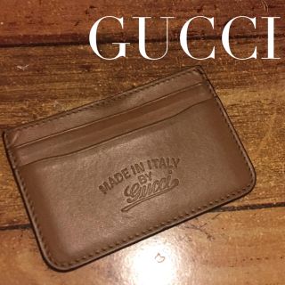 グッチ(Gucci)のGUCCI グッチ ロゴ レザー パスケース(名刺入れ/定期入れ)