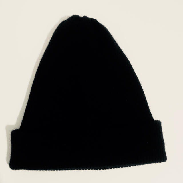 MUJI (無印良品)(ムジルシリョウヒン)の【お値下げ】無印良品 リブニットワッチ 黒 レディースの帽子(ニット帽/ビーニー)の商品写真