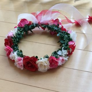 ベビー花かんむり♡赤(その他)