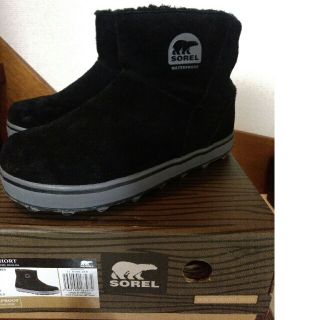 ソレル(SOREL)のSOREL　ソレル　グレイシーショート　スノーブーツ　雪　ブーツ　黒　8 (ブーツ)