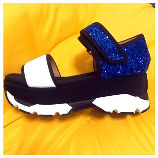 マルニ(Marni)の＊＊MARNI glitter sandals blue summer＊(サンダル)