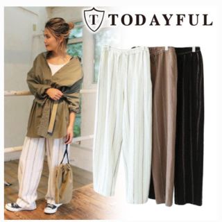 トゥデイフル(TODAYFUL)のTODAYFUL Tweed Stripe PT ツイードストライプパンツ(カジュアルパンツ)