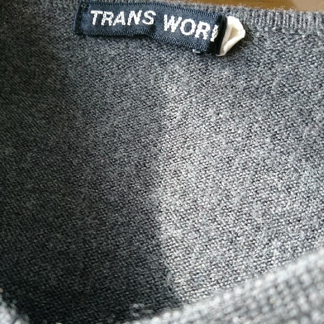 TRANS WORK(トランスワーク)の値下げ！TRANS WORK Vネック グレーニット レディースのトップス(ニット/セーター)の商品写真