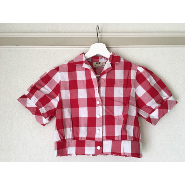 GRL(グレイル)のGRL ギンガムチェックシャツ レディースのトップス(シャツ/ブラウス(半袖/袖なし))の商品写真