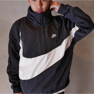 ナイキ(NIKE)のNIKE ANRK BIG SWOOSH BLACK ナイキ アノラック 黒(ナイロンジャケット)