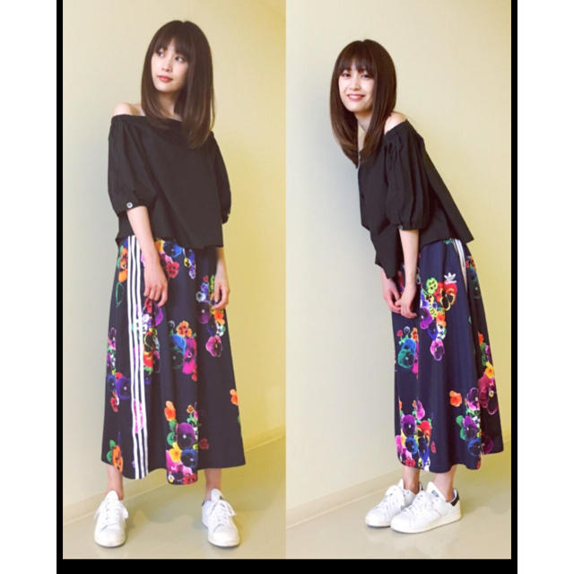 adidas originals 花柄 ロングスカート | フリマアプリ ラクマ