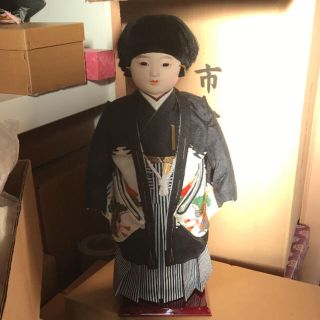 日本人形 市松人形 ガラスケース(置物)