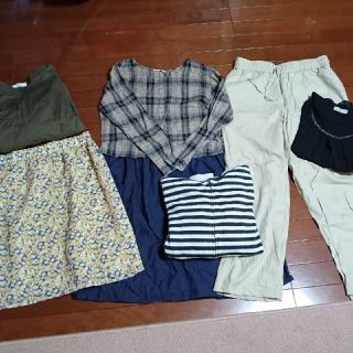 ユニクロ(UNIQLO)の中古 大きい サイズ まとめ売り 新品あり 麻 LL  セット(セット/コーデ)