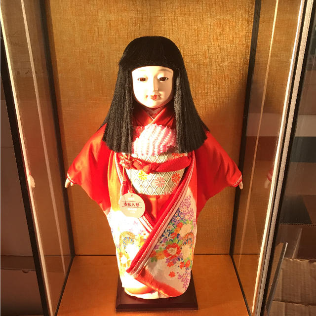 日本人形 市松人形 ガラスケース インテリア/住まい/日用品のインテリア小物(置物)の商品写真