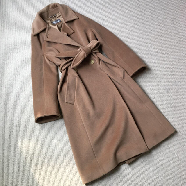 Max Mara - MaxMara マックスマーラ ロングコート ベージュ キャメル ウール 36の通販 by れいな ︎'s shop