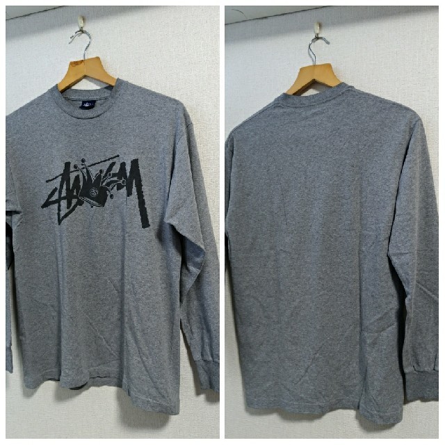 STUSSY(ステューシー)のSTUSSY/ステューシー/王冠ロゴデザイン/ロングTシャツ/Mサイズ メンズのトップス(Tシャツ/カットソー(七分/長袖))の商品写真