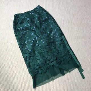 マーキュリーデュオ(MERCURYDUO)のマーキュリーデュオ 刺繍レース スカート(ひざ丈スカート)
