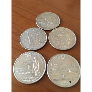 アメリカ 25セントコイン(貨幣)