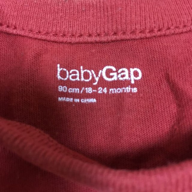 babyGAP(ベビーギャップ)の【baby Gap】半袖ロンパース 90cm レッド 赤 キッズ/ベビー/マタニティのキッズ服男の子用(90cm~)(下着)の商品写真