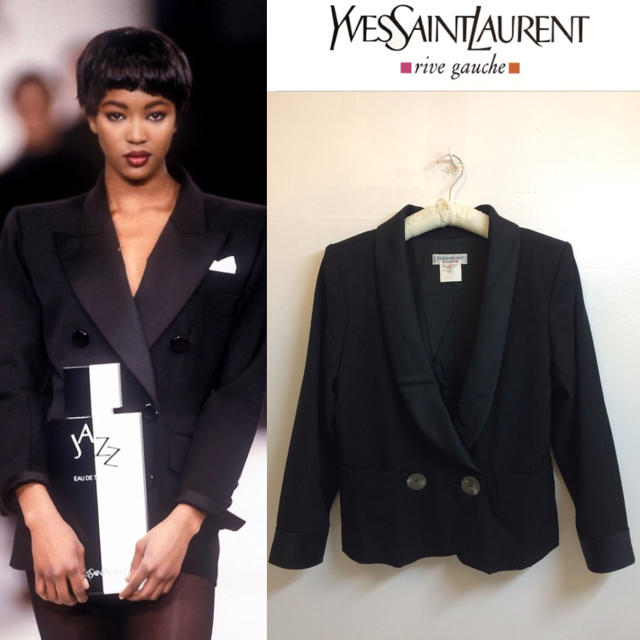 YVES SAINT LAURENT PARIS ショールカラージャケット 40