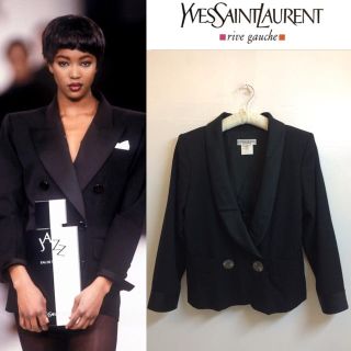 サンローラン(Saint Laurent)のYVES SAINT LAURENT PARIS ショールカラージャケット 40(テーラードジャケット)