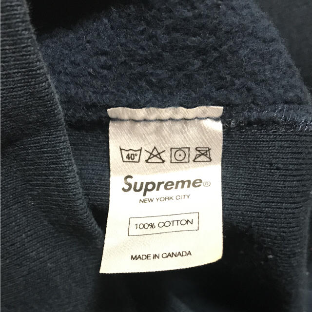 supreme 12AW Box Logo Pullover NAVY M