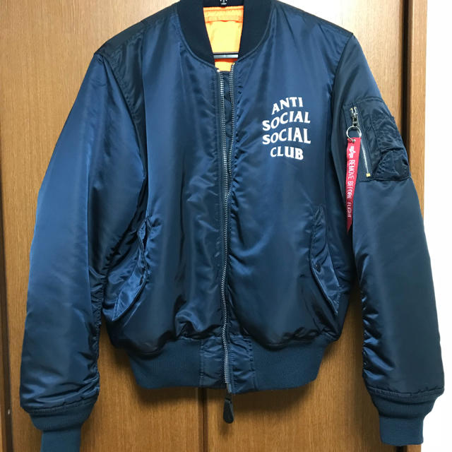 Supreme(シュプリーム)のanti social social club ma-1 Mサイズ  メンズのジャケット/アウター(フライトジャケット)の商品写真