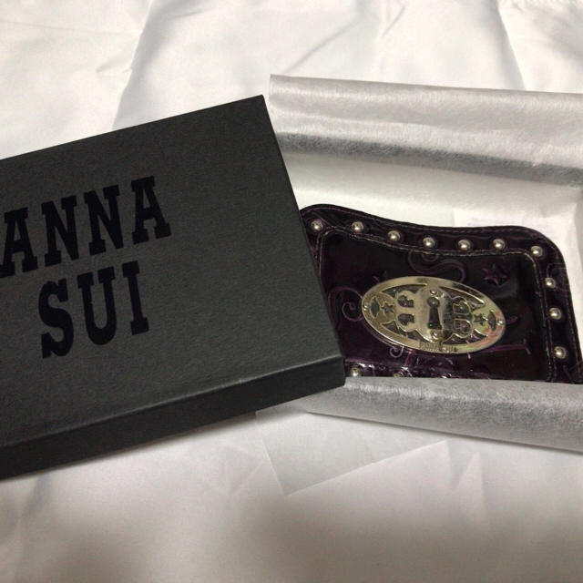 ANNA SUI(アナスイ)のANNA SUI エナメル×レザー 定期入れ レディースのファッション小物(名刺入れ/定期入れ)の商品写真