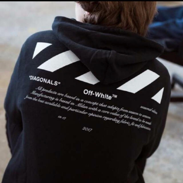 OFF-WHITE - 美品 off-white for all 01 DIAGONAL HOODIEの通販 by