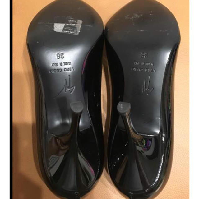 GIUZEPPE ZANOTTI(ジュゼッペザノッティ)のジュゼッペザノッティ  パンプス エナメル 黒 36 レディースの靴/シューズ(ハイヒール/パンプス)の商品写真