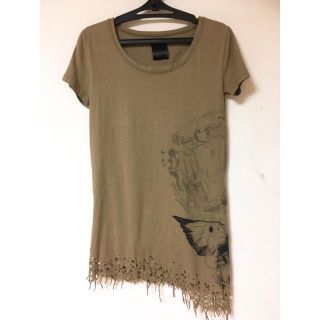 ミダス(MIDAS)の新品 MIDAS ブロークン加工 アシンメトリー Tシャツ(Tシャツ/カットソー(半袖/袖なし))