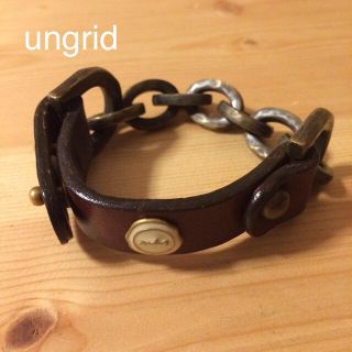 アングリッド(Ungrid)のungrid・レザーブレスレット(ブレスレット/バングル)