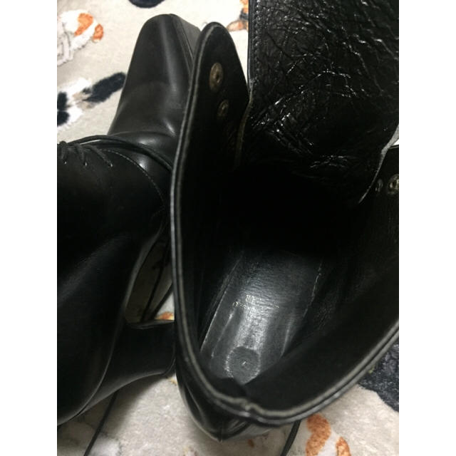HYSTERIC GLAMOUR(ヒステリックグラマー)のヒステリックグラマー〈レア〉オールレザー 厚底 ショートブーツ シューズ レディースの靴/シューズ(ブーツ)の商品写真