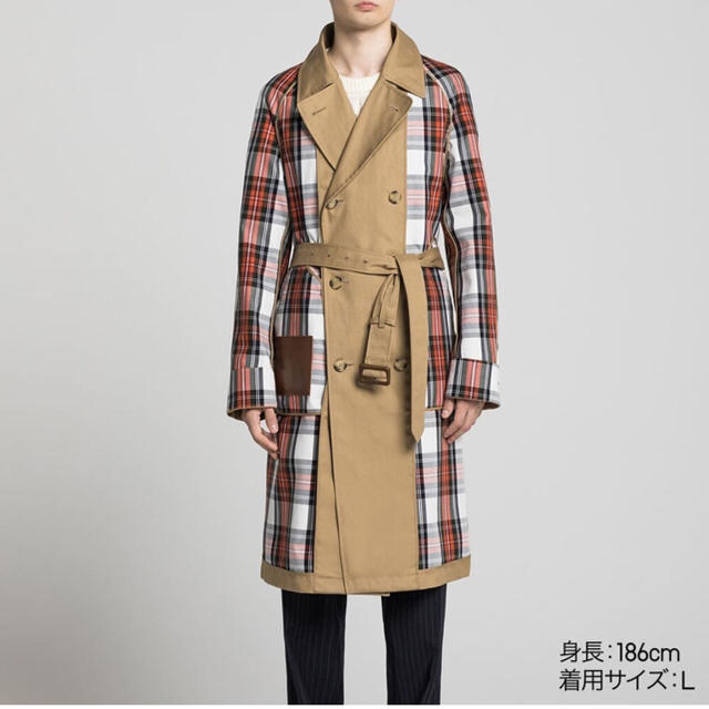 UNIQLO(ユニクロ)のユニクロ×JW アンダーソン トレンチコート（メンズ）Lサイズ／ネイビー 新品♪ メンズのジャケット/アウター(トレンチコート)の商品写真