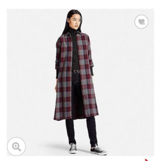 ユニクロ(UNIQLO)のユニクロ フランネルチェックシャツワンピース(ひざ丈ワンピース)