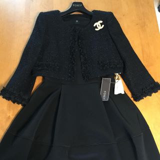 フォクシー(FOXEY)のお値引き♡FOXEYバロンワンピース&ツイードジャケット セットにて(ひざ丈ワンピース)