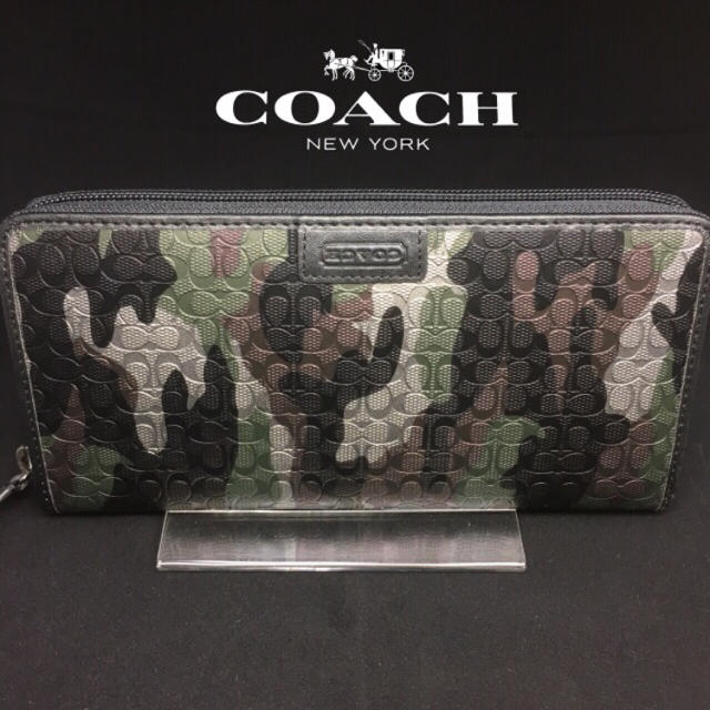 美品　未使用　coach 長財布　迷彩