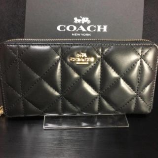 コーチ(COACH)の限定セール❣️新品コーチ長財布F53637 ブラック キルトレザー (財布)