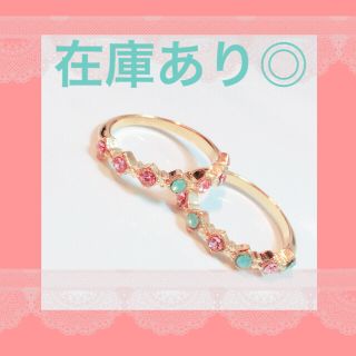 SWAROVSKI スワロフスキー リング ピンキー 美品 7号 ピンク