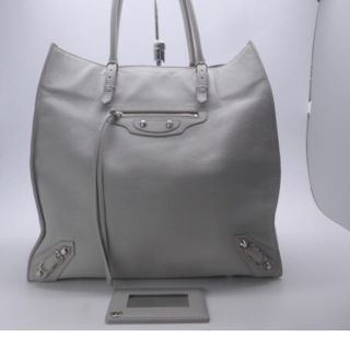 バレンシアガバッグ(BALENCIAGA BAG)の極美品✨バレンシアガ ペーパートートバッグ✨ライトグレー(トートバッグ)