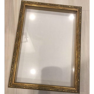 デッサン額縁 ゴールド　A3サイズ(420×297mm)ガラス ウェルカムボード(絵画額縁)