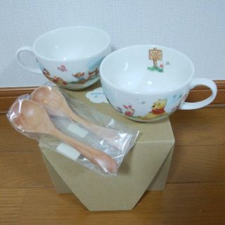 クマノプーサン(くまのプーさん)のりんご様専用☆くまのプーさんスープカップセット(食器)