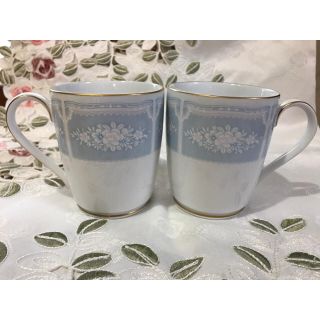 ノリタケ(Noritake)のノリタケ マグカップ レースウッドゴールドペアセット(グラス/カップ)