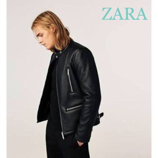 ザラ(ZARA)のsale!新品タグ付☆ZARA☆ファー裏地ダブルサイドライダースジャケット(ライダースジャケット)