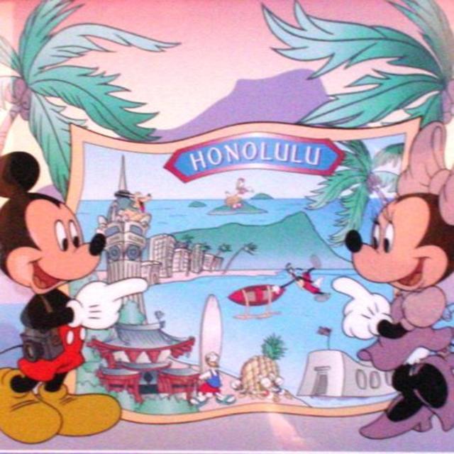 アートです♪ Mickey and Minnie in Hawaii セル画