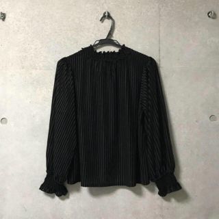 ダブルクローゼット(w closet)のストライプハイネックブラウス(カットソー(長袖/七分))