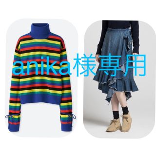 ユニクロ(UNIQLO)の【anika様専用】ユニクロ×JWアンダーソン セーター ＆デニムスカートセット(ニット/セーター)