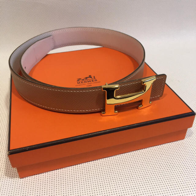 Hermes - ⭐️良品⭐️ エルメス リフト H レザー ベルト 85 ブラウン